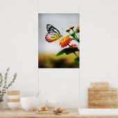 Poster Papillon sur fleur (Cuisine)