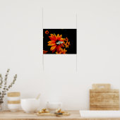 Poster Papillon sur Fleur Orange Fierté - Bold Nature Art (Cuisine)