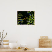 Poster Papillon sur fleur Romains 15:13 (Cuisine)