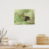 Poster Papillon sur Fleur sauvage, avec Psaume 118:24 (Cuisine)