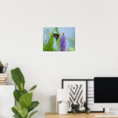 Poster Papillon sur Fleurs sauvages, Verse d'écriture (Bureau à domicile)