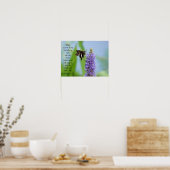 Poster Papillon sur Fleurs sauvages, Verse d'écriture (Cuisine)