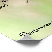 Poster Papillon sur Floral w Verse de Deutéronome 31:6 (Coin)