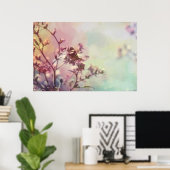 Poster Papillon sur la branche de fleurs (Bureau à domicile)