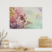 Poster Papillon sur la branche de fleurs (Cuisine)