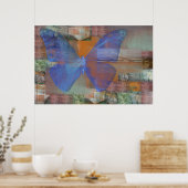 Poster Papillon sur le mur (Cuisine)