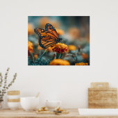 Poster Papillon sur un souci (Cuisine)