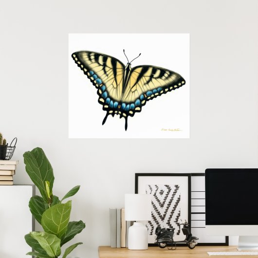 Poster Papillon Tiger Swallowtail Print (Bureau à domicile)