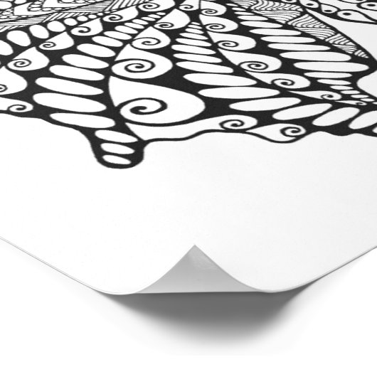 Poster Papillon tropical inspiré 2 (Coin)