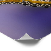 Poster Papillon Tropical sur Fleurs Violettes (Coin)