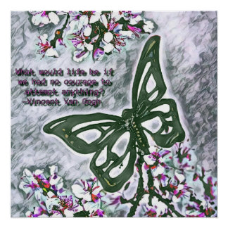 Poster Papillon Van Gogh