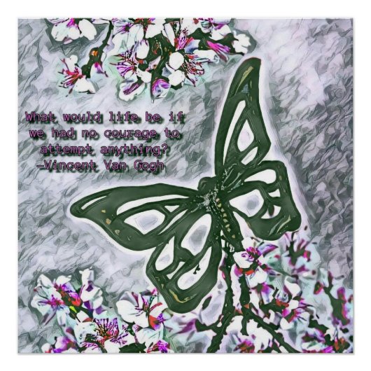 Poster Papillon Van Gogh (Devant)
