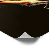 Poster Papillon vert Malachite Posant gros plan (Coin)