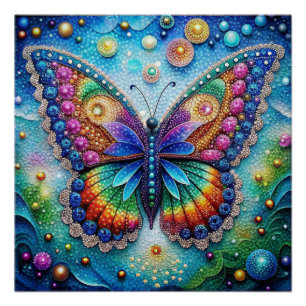 Poster Papillon Vibrant 5D Kit de peinture diamant do-it-