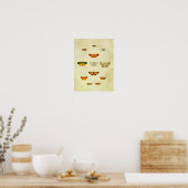 Poster Papillon vintage 360 (Cuisine)