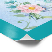 Poster Papillon vintage, Fleurs et Fleurs 90e anniversair (Coin)