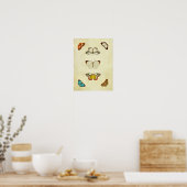 Poster Papillon vintage Print 201 (Cuisine)