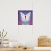 Poster Papillon violet clair brillant (Cuisine)