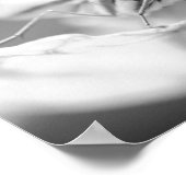 Poster Papillon Visage Nature Noir Et Blanc (Coin)