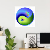 Poster Papillon Yin Yang (Bureau à domicile)
