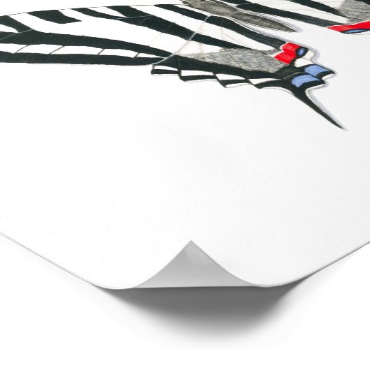 Poster Papillon Zebra Swallowtail Art (Coin)