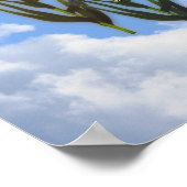 Poster Papillons à colibris Iris Fleurs (Coin)