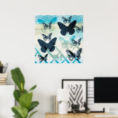 Poster Papillons Abstraits (Bureau à domicile)