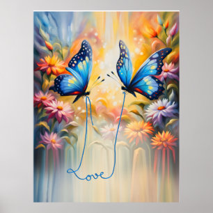 Poster papillons amoureux