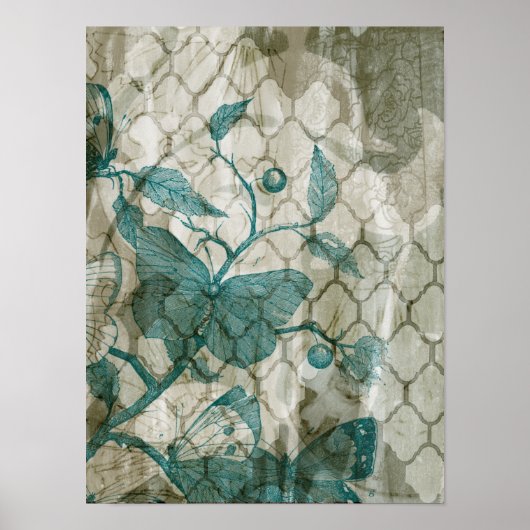 Poster Papillons arabes V (Devant)