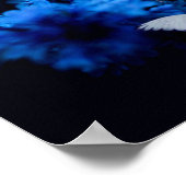 Poster Papillons blancs Fleurs bleues, papillon (Coin)