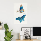 Poster Papillons bleus (Bureau à domicile)