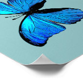 Poster Papillons bleus (Coin)
