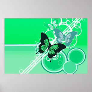 Poster Papillons circulaires 2