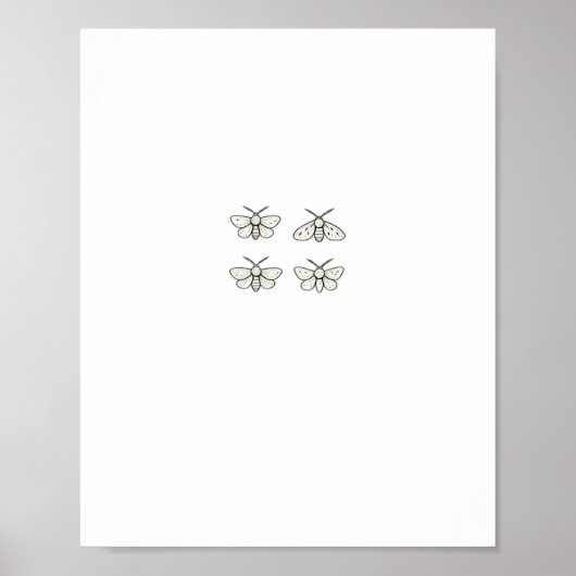 Poster Papillons Cottagecore Classiques (Devant)