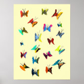 Poster Papillons couleur aquarelle (Devant)