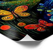 Poster Papillons dans la forêt (Coin)