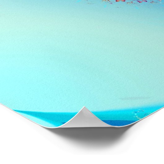 Poster Papillons d'aquarelle (Coin)