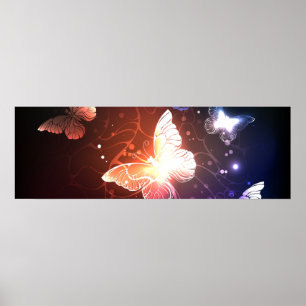 Poster Papillons de nuit lumineux