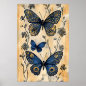 Poster Papillons de style japonais, (Devant)