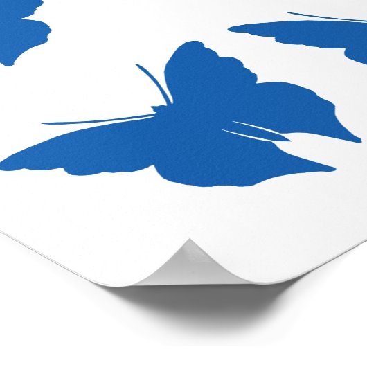 Poster Papillons Denim Bold (Coin)