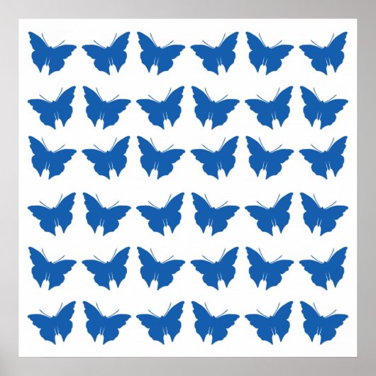 Poster Papillons Denim Bold (Devant)