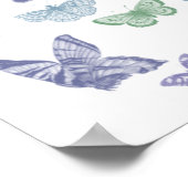 Poster Papillons des signes de paix (Coin)