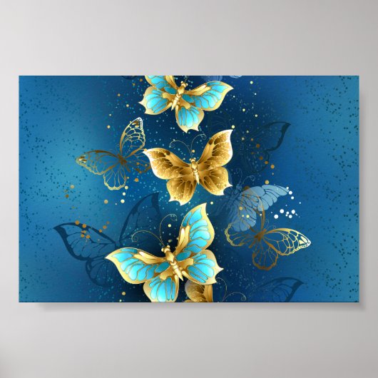 Poster Papillons dorés (Devant)