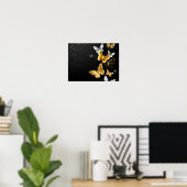 Poster Papillons dorés et blancs (Bureau à domicile)