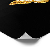 Poster Papillons dorés et blancs (Coin)