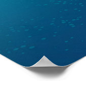 Poster Papillons dorés sur fond bleu (Coin)