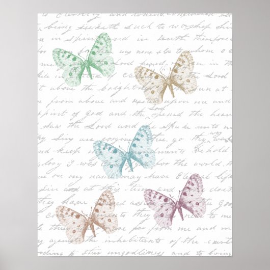 Poster Papillons doux (Devant)