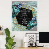 Poster Papillons du Paradis/Tropical Turquoise Splash (Bureau à domicile)