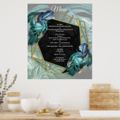 Poster Papillons du Paradis/Tropical Turquoise Splash (Cuisine)
