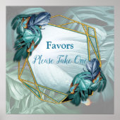 Poster Papillons du Paradis/Tropical Turquoise Splash (Devant)